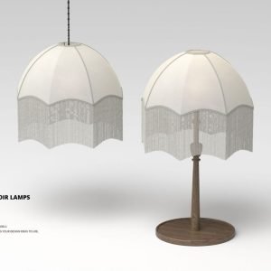Art Deco Boudoir Lamps 3D Model