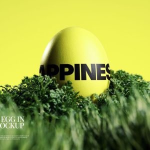 Easter Egg in Moss Mockup
