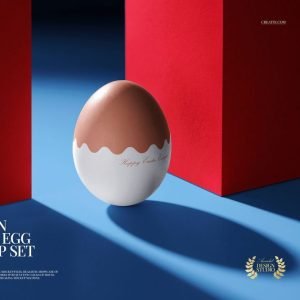 Modern Easter Egg Mockup Set