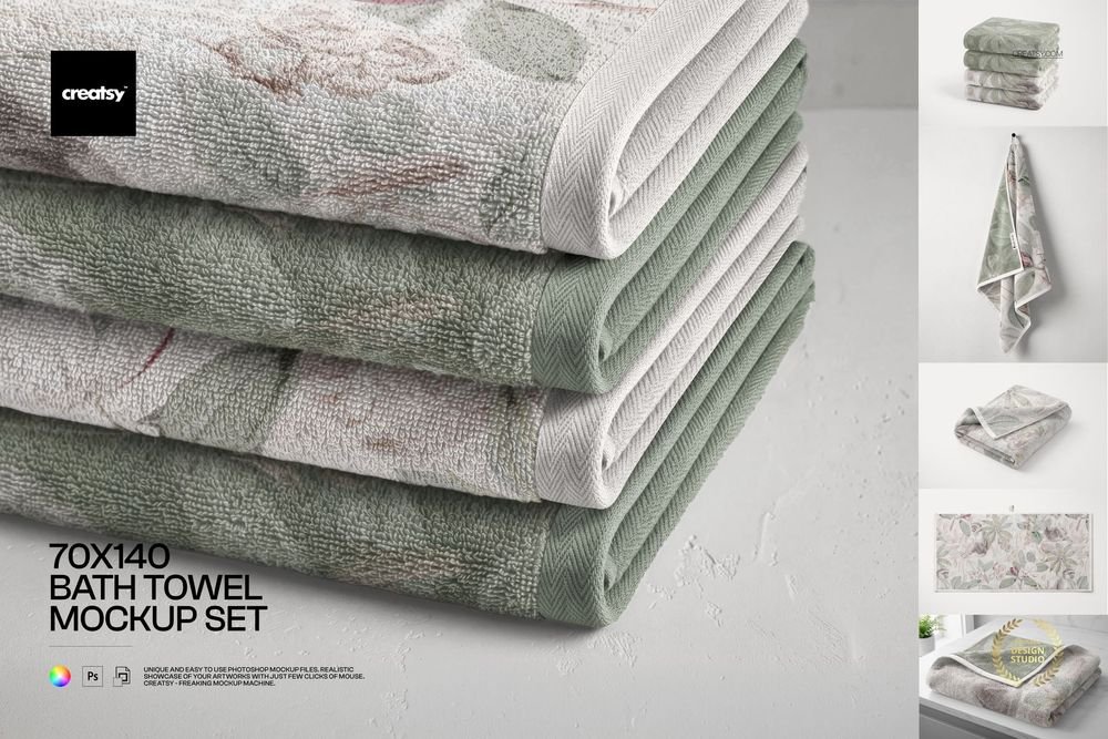 70x140 Towel Mockup Set