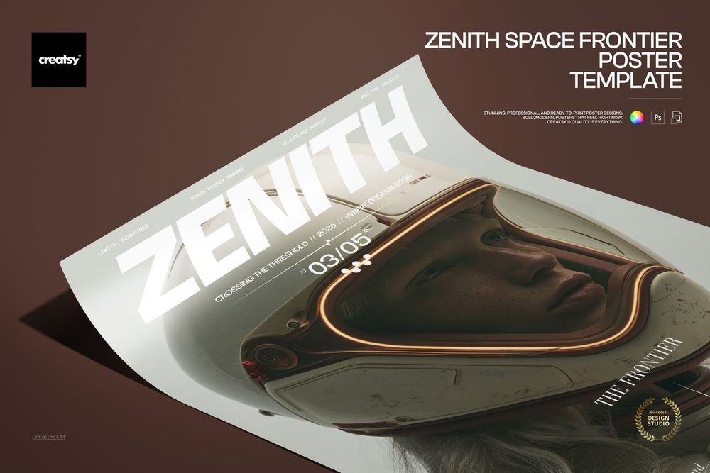 Sci-Fi Astronaut Poster Template